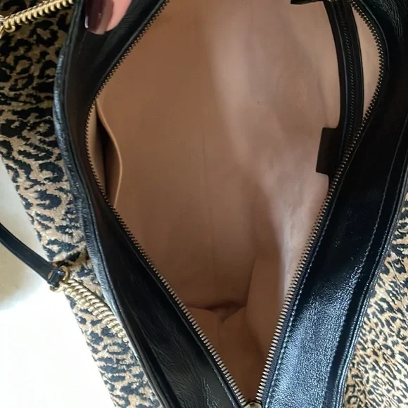 GUCCI MARMONT MATELASSE MEDIUM TOTE BLACK LEATHER - Picture 8 of 11